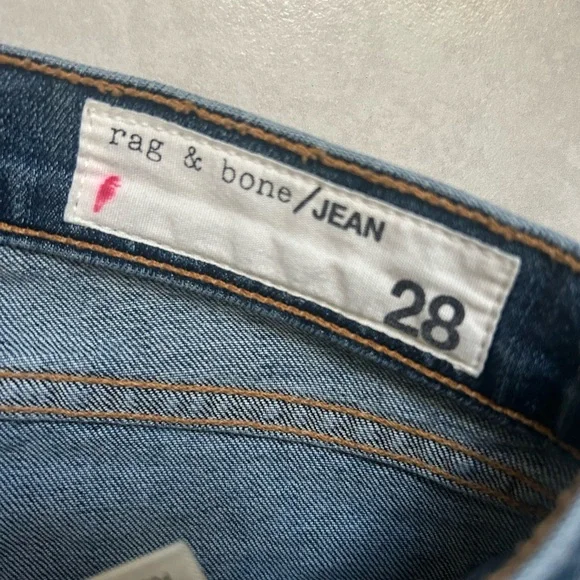 rag & bone Jeans Kick Pleat Flare Straight Leg Raw Hem Fray Bell Wide Vintage - Picture 2 of 11